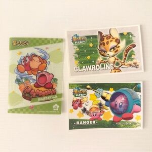 Kirby official nintendo card and stickers